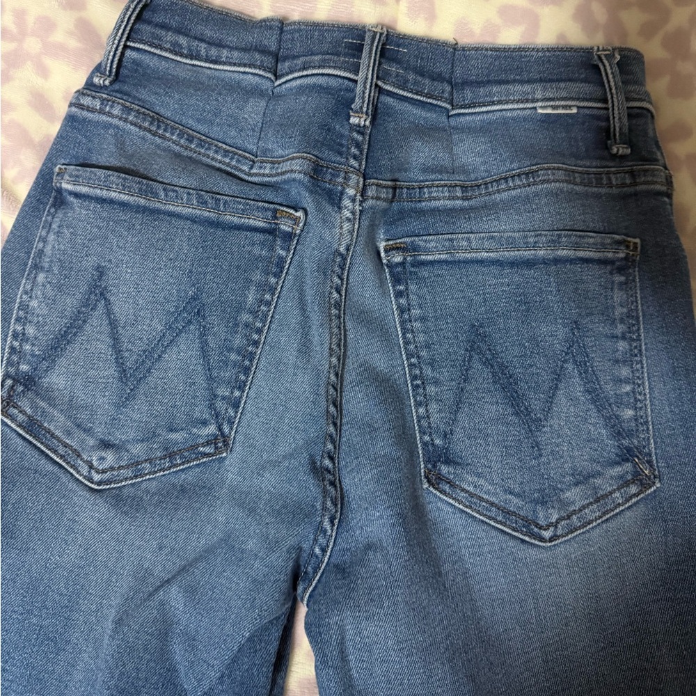 MOTHER High Rise Blue Jeans